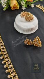 Long Stone Sita with Pearl Drops and Earrings