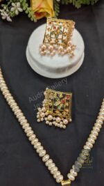 Katai Pearl Necklace Drops and Earrings Jewellery Set