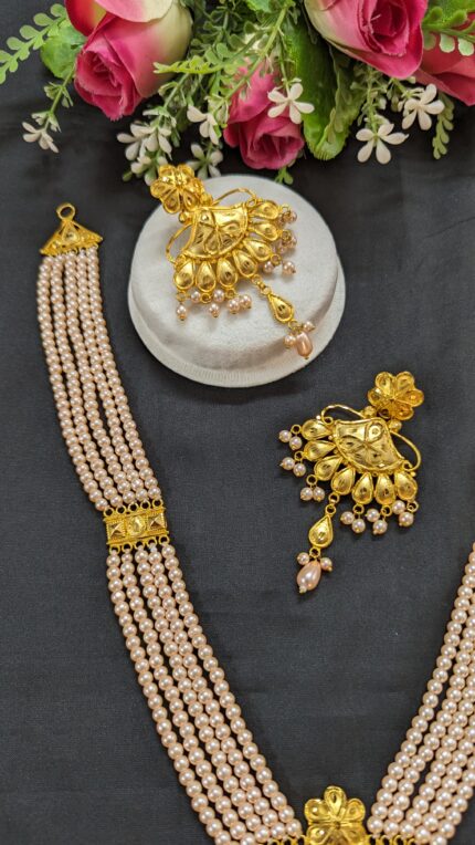 5 Strand Pearl Sita Drops with Earrings