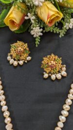 Real Pearl Katai Short Sita Drops with Earrings