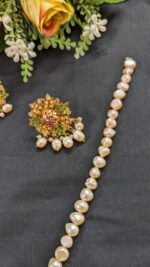 Real Pearl Katai Short Sita Drops with Earrings