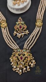 4 Strand Real Pearl Sita Drops with Earrings