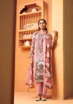 Baby Pink Riaz Artz Musafir Vol 3 Simple Pure Karachi Lawn Pakistani Dress Material