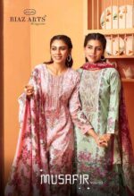 Riaz Artz Musafir Vol 3 Simple Pure Karachi Lawn Pakistani Dress Material