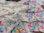 Floral Design Tantuj Soft Tussar Saree with Allover Weaving Work for Party Wear and Summer