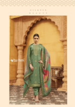 Light Green Mandakini Vol 14 Shree Shalika Viscose Designer Salwar Kameez with Jacquard Pant Style Suits - Code 2