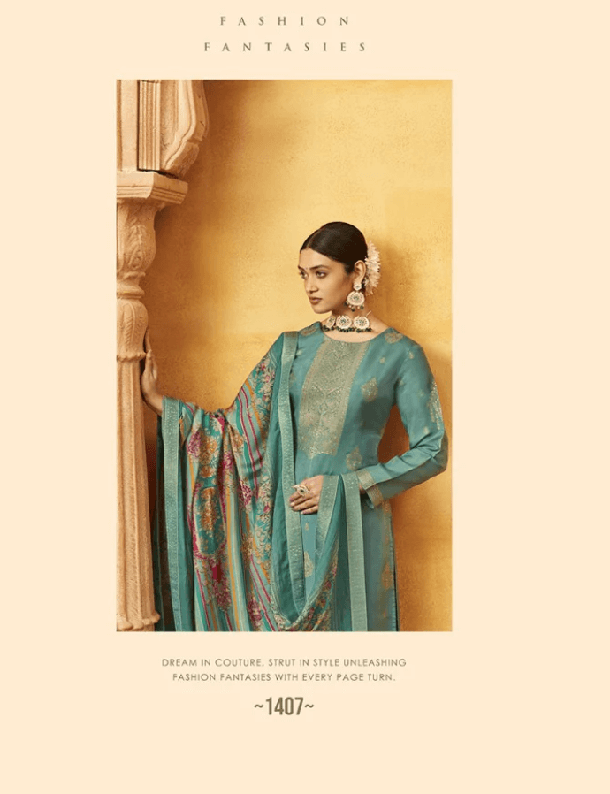 Feroza Mandakini Vol 14 Shree Shalika Viscose Designer Salwar Kameez with Jacquard Pant Style Suits - Code 7